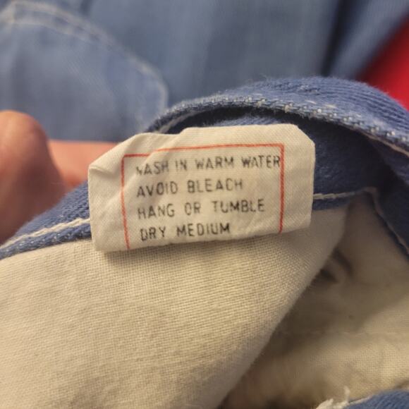 Jean Team High Rise Groovy Retro Distressed Faded Blue Jeans Size 36/30 - Picture 12 of 12